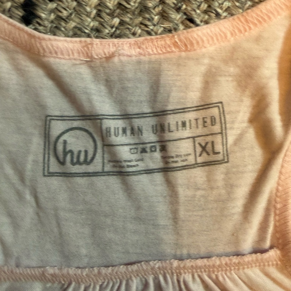 Do No Harm Pink Graphic Racerback Tank Top - Pale Pink/ Grey - Picture 3 of 3